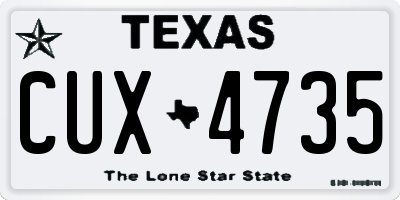 TX license plate CUX4735