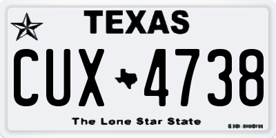 TX license plate CUX4738