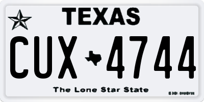 TX license plate CUX4744