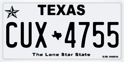TX license plate CUX4755