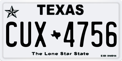 TX license plate CUX4756