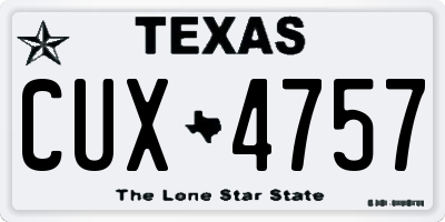 TX license plate CUX4757