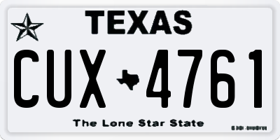 TX license plate CUX4761