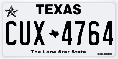 TX license plate CUX4764