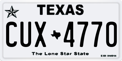 TX license plate CUX4770