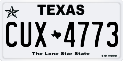 TX license plate CUX4773