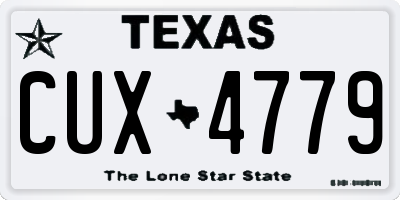 TX license plate CUX4779