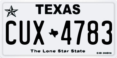 TX license plate CUX4783