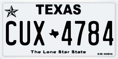 TX license plate CUX4784