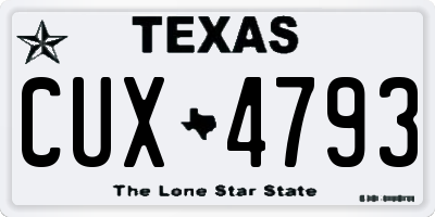 TX license plate CUX4793
