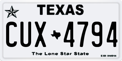 TX license plate CUX4794