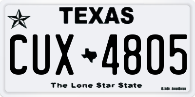 TX license plate CUX4805