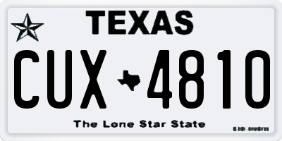 TX license plate CUX4810