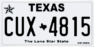 TX license plate CUX4815