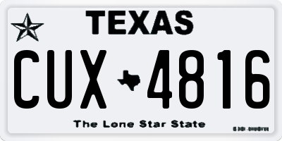 TX license plate CUX4816
