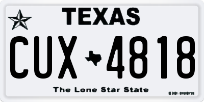 TX license plate CUX4818