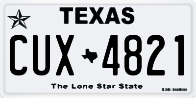 TX license plate CUX4821