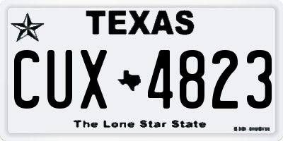 TX license plate CUX4823