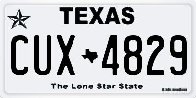 TX license plate CUX4829