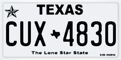 TX license plate CUX4830