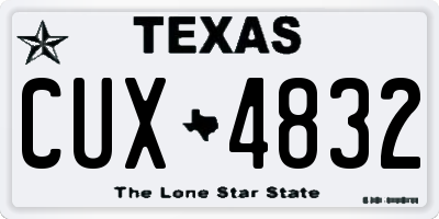 TX license plate CUX4832