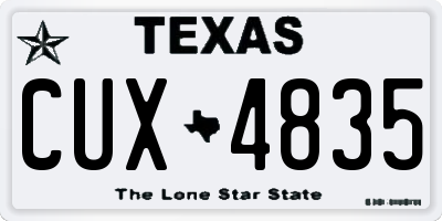 TX license plate CUX4835