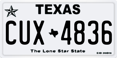 TX license plate CUX4836
