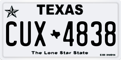 TX license plate CUX4838