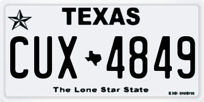 TX license plate CUX4849