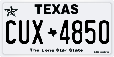 TX license plate CUX4850