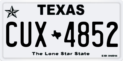 TX license plate CUX4852