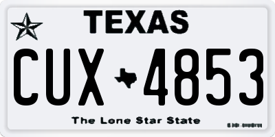 TX license plate CUX4853