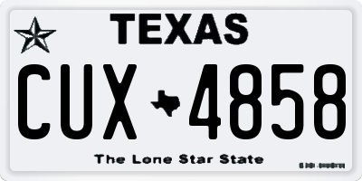 TX license plate CUX4858