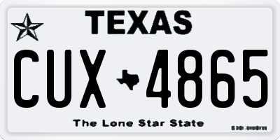 TX license plate CUX4865