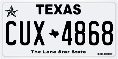 TX license plate CUX4868