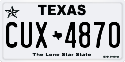 TX license plate CUX4870