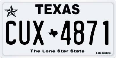 TX license plate CUX4871