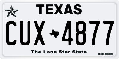 TX license plate CUX4877