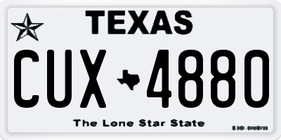 TX license plate CUX4880