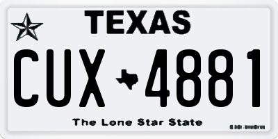 TX license plate CUX4881