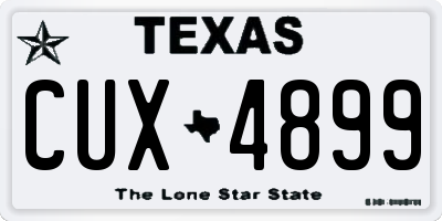 TX license plate CUX4899