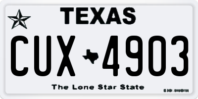 TX license plate CUX4903