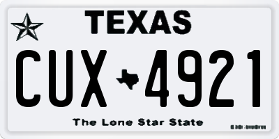 TX license plate CUX4921