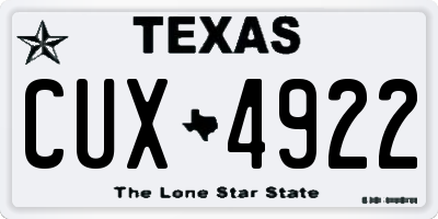 TX license plate CUX4922