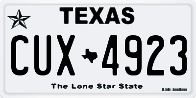TX license plate CUX4923