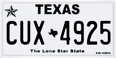 TX license plate CUX4925