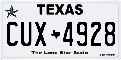 TX license plate CUX4928