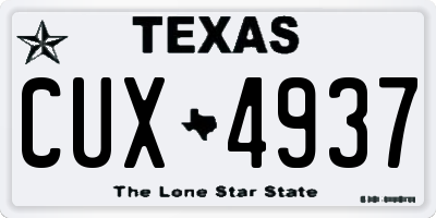 TX license plate CUX4937