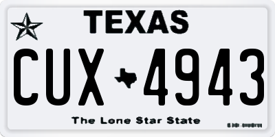 TX license plate CUX4943