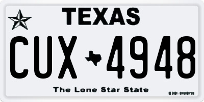 TX license plate CUX4948